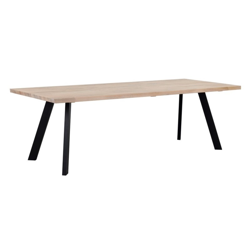 RO Fred Dining Table 240x100 Whitewash/Black